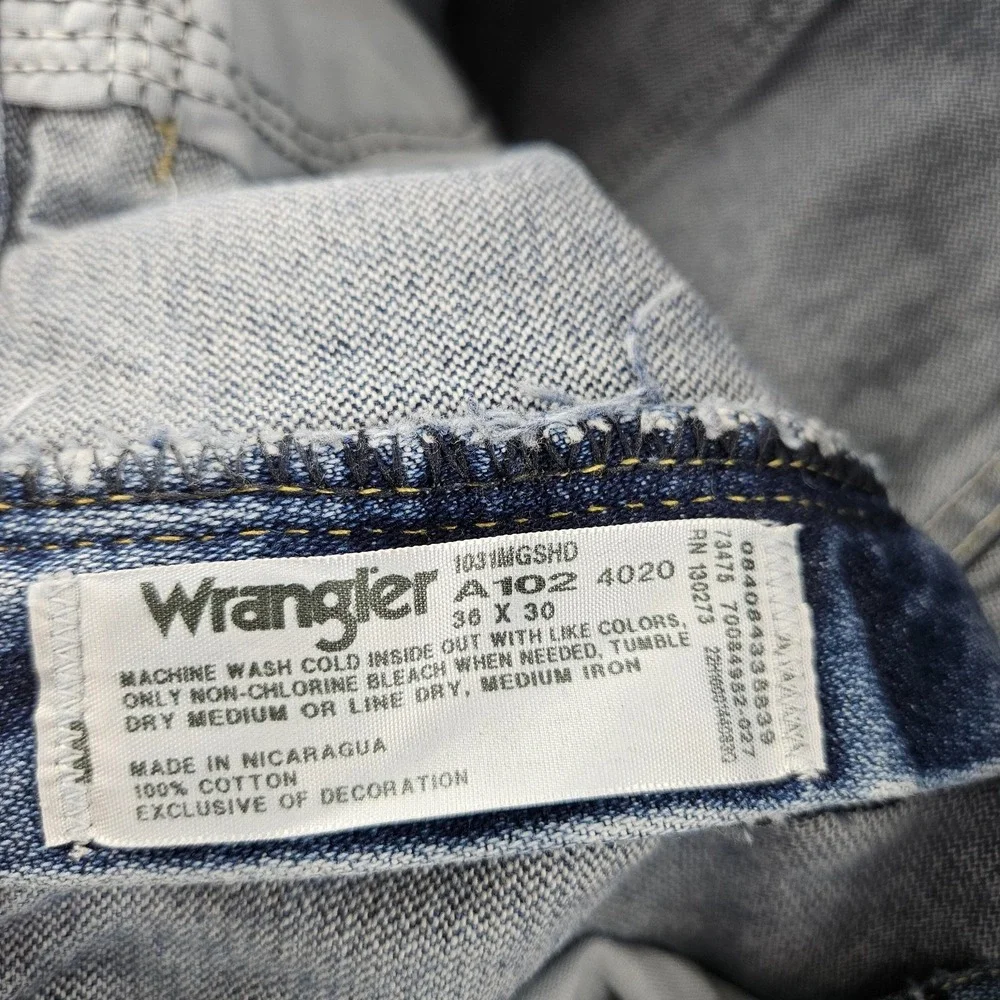 Wrangler Jeans Mens 36x30 Blue Denim George Strait Cowboy Cut Straight Western